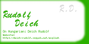 rudolf deich business card